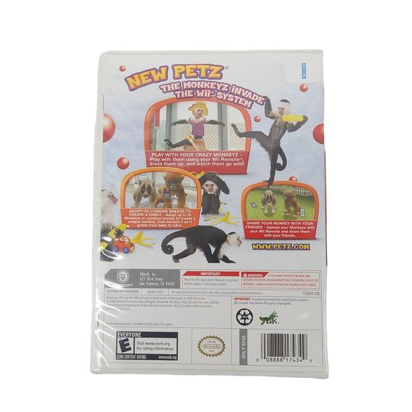 Nintendo Wii Petz Crazy Monkeyz Video Game Jewel Case Complete Manual Works - Picture 2 of 9